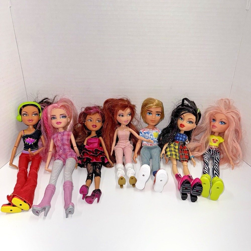 Bratz Dolls Lot Of 7 MGA Cole Jade Cameron Meygan Yasmin 2010-2015 Y2K
